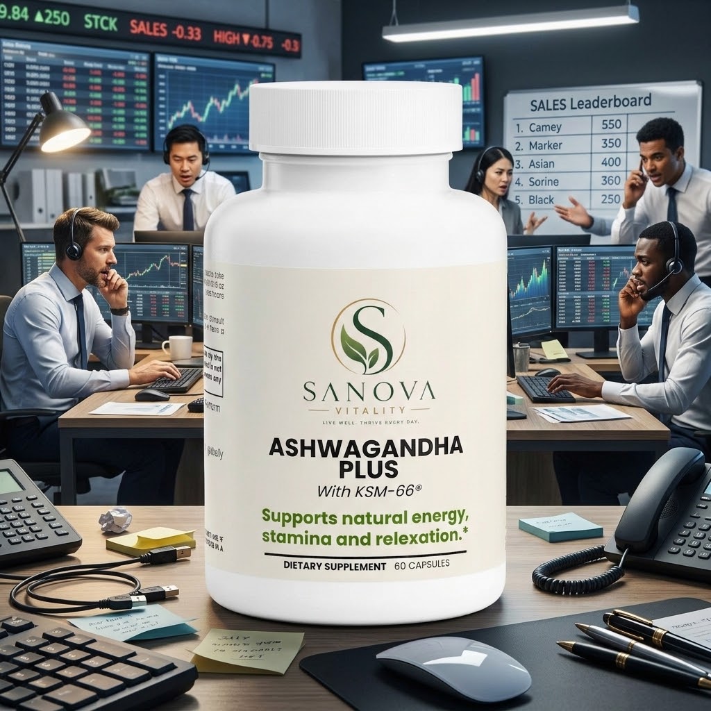 Sanova Vitality Ashwagandha Plus with KSM-66 capsules