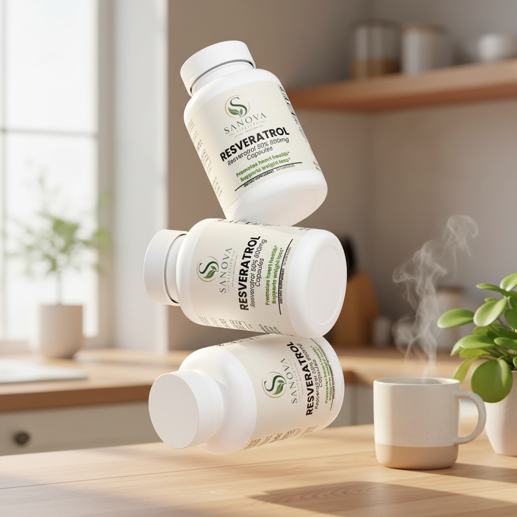 Sanova Vitality Resveratrol supplement lifestyle product image