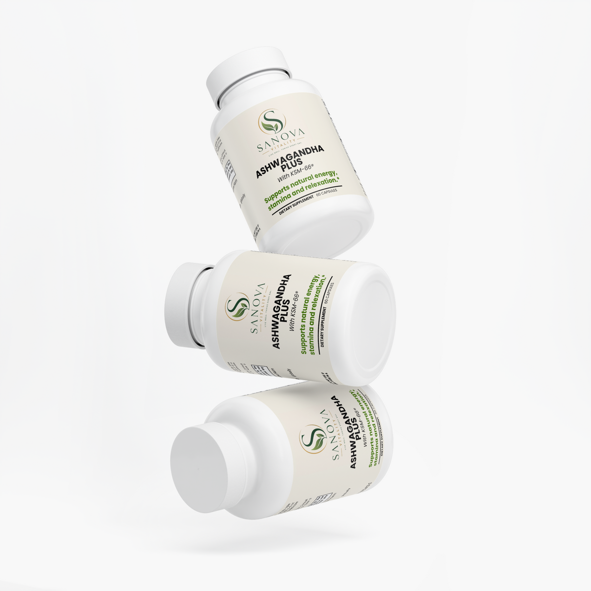 Sanova Vitality Ashwagandha Plus – Product Bottle Photo