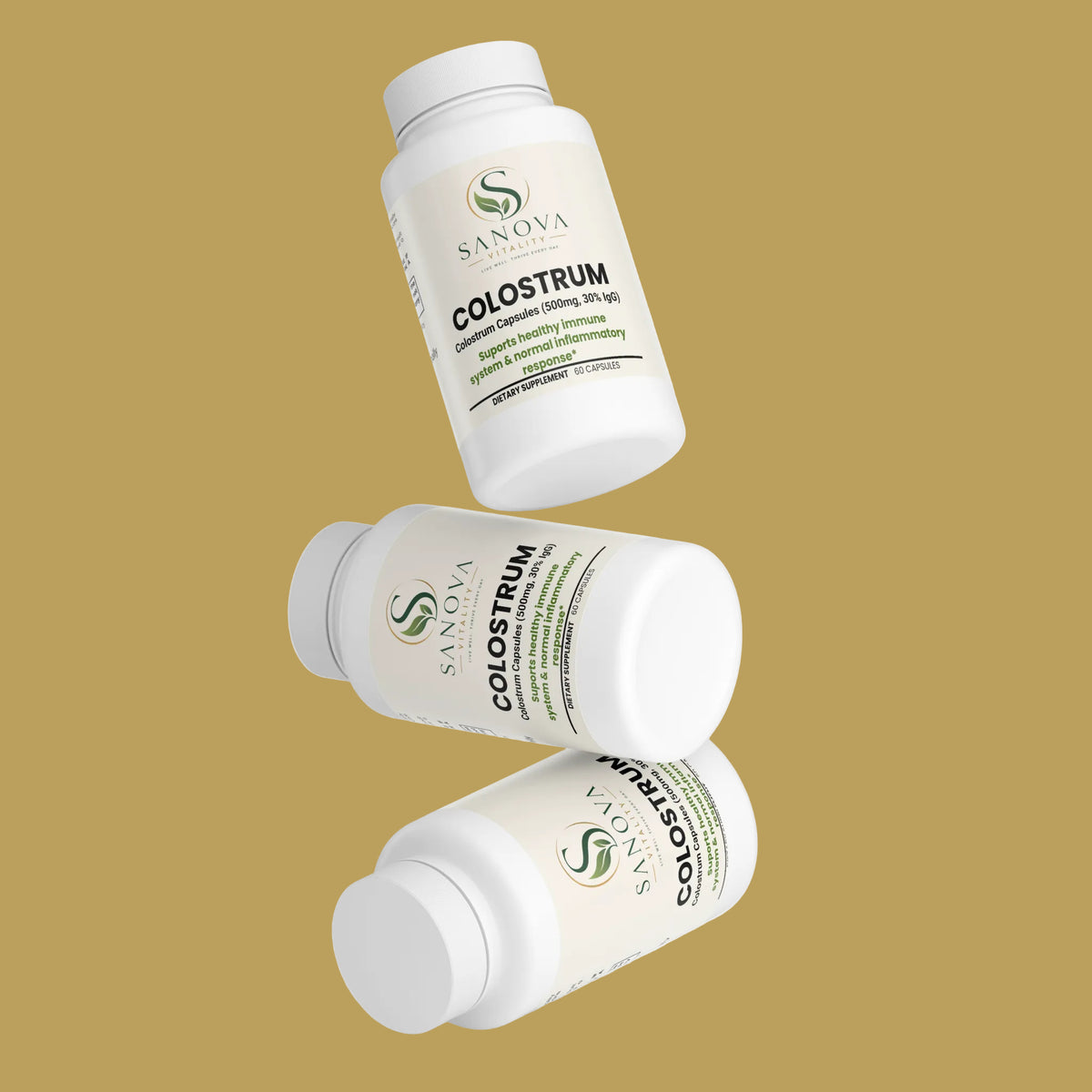Sanova Vitality Bovine Colostrum supplement bottle