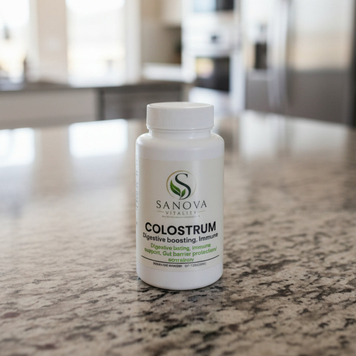 Sanova Vitality Bovine Colostrum supplement bottle