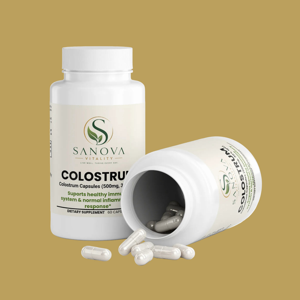 Sanova Vitality Bovine Colostrum supplement bottle
