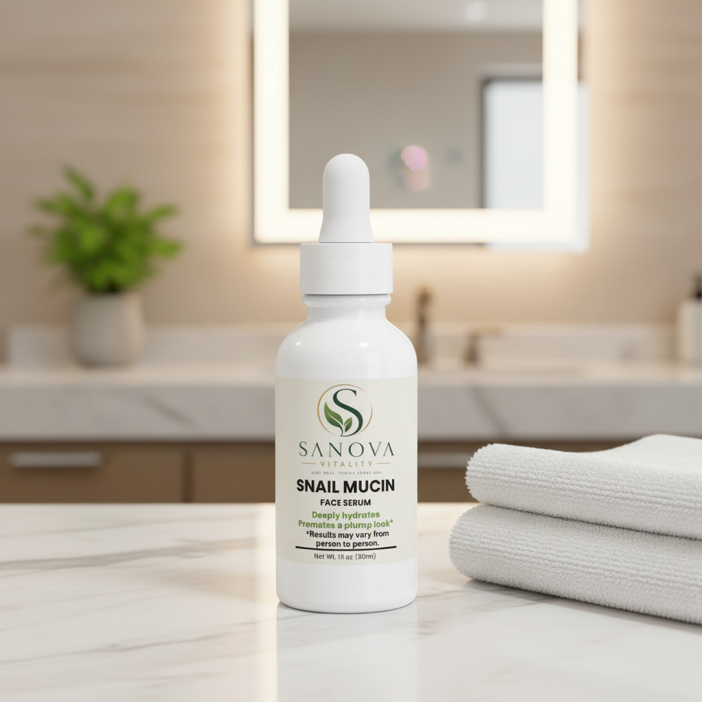 Sanova Vitality Snail Mucin Face Serum lifestyle product photo