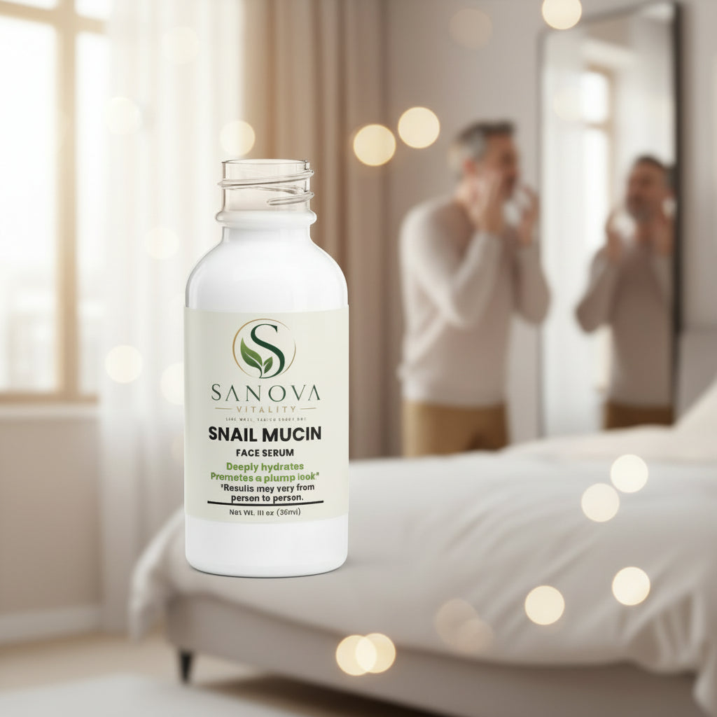 Sanova Vitality Snail Mucin Face Serum bottle