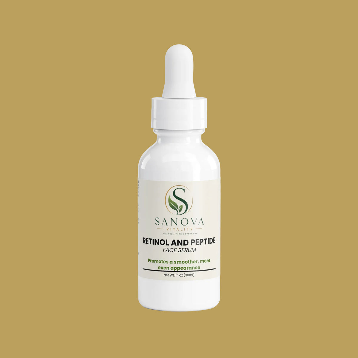 Sanova Vitality Retinol and Peptide Face Serum packaging image