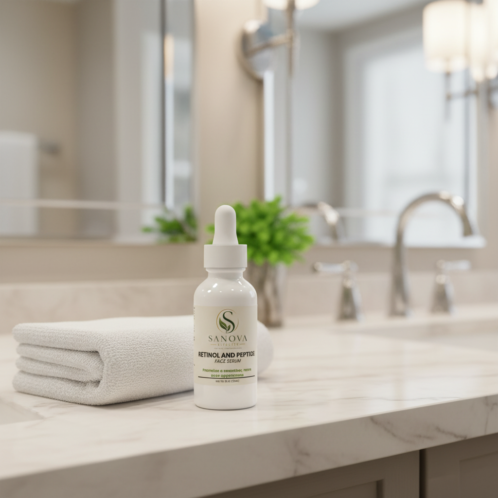 Sanova Vitality Retinol and Peptide Face Serum lifestyle product image