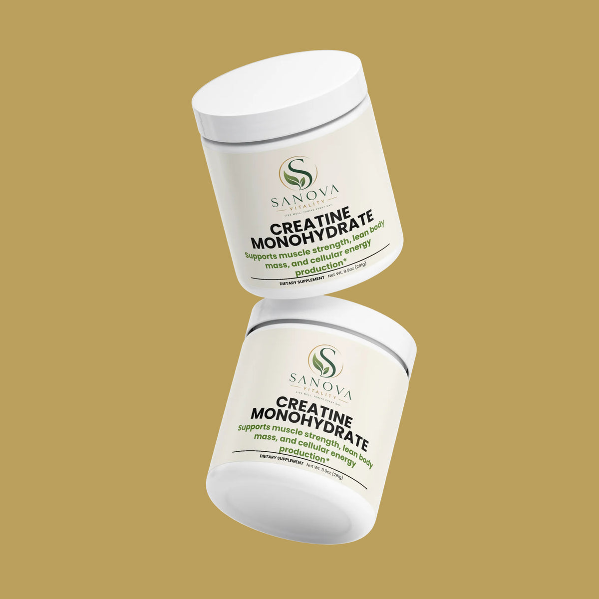 Sanova Vitality Creatine Monohydrate Powder container, alternate product view