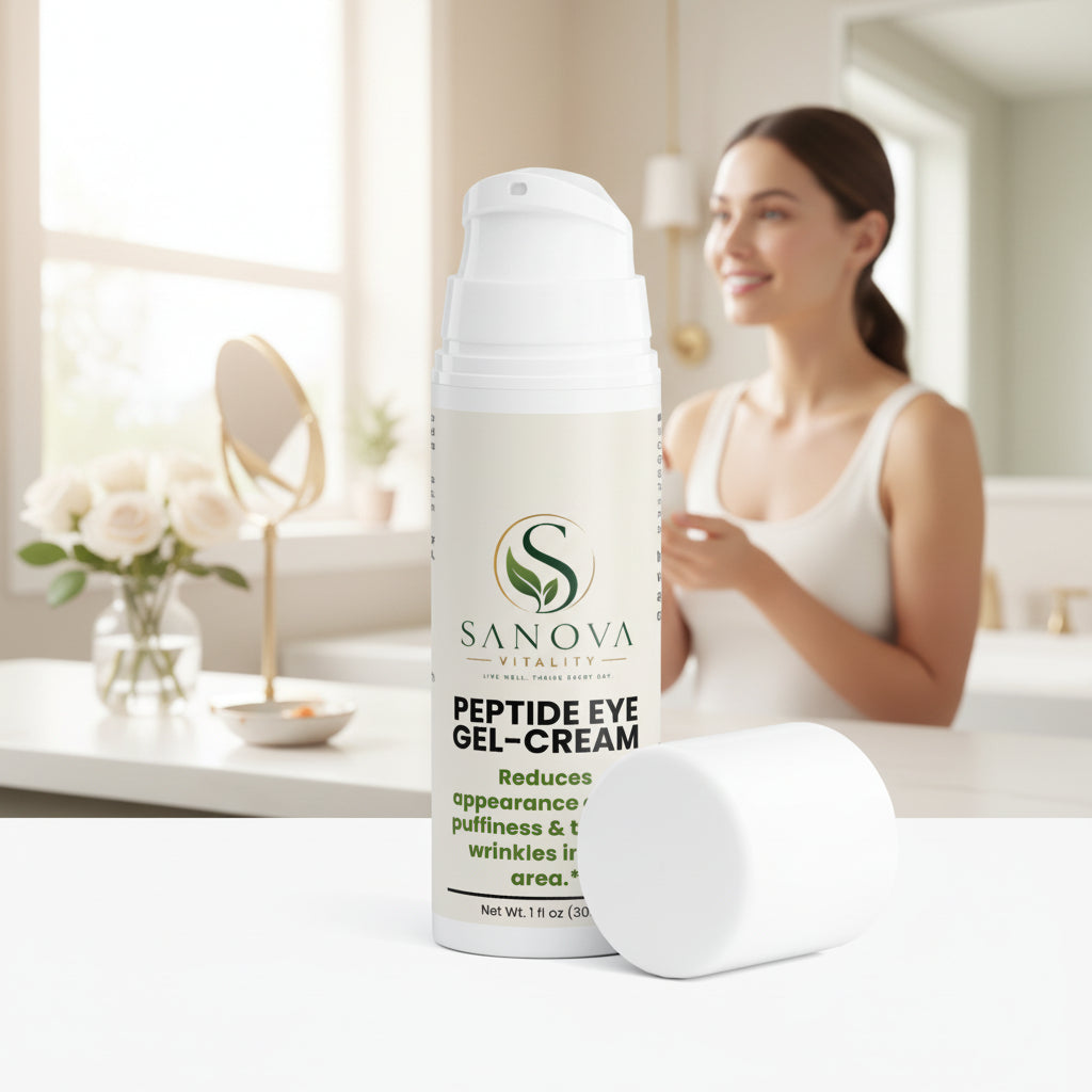 Sanova Vitality Peptide Eye Gel-Cream bottle