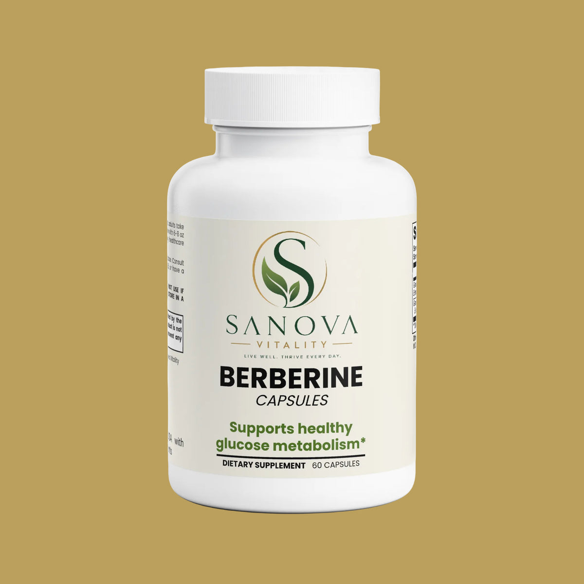 Sanova Vitality Berberine supplement bottle
