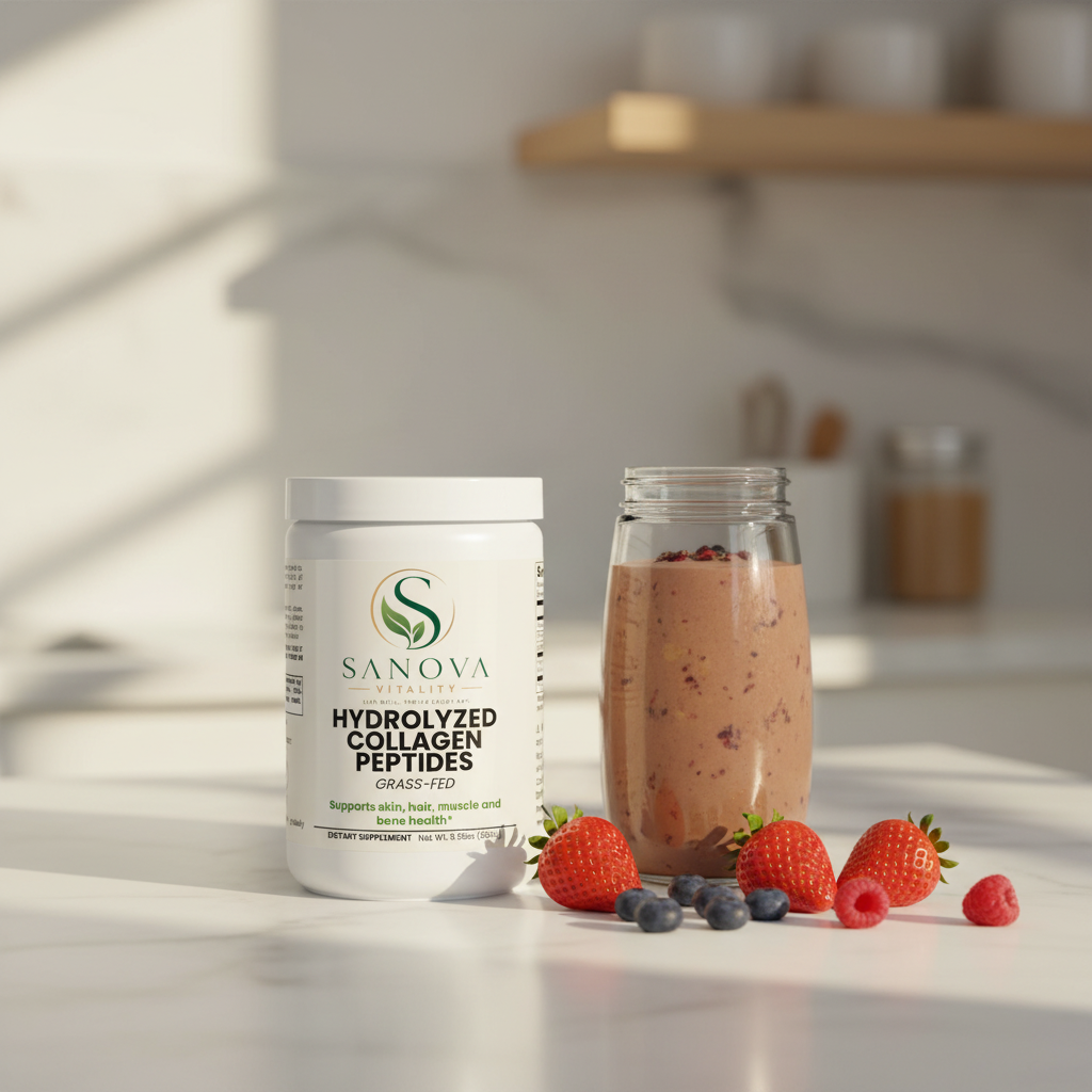 Sanova Vitality Hydrolyzed Collagen Peptides lifestyle product photo