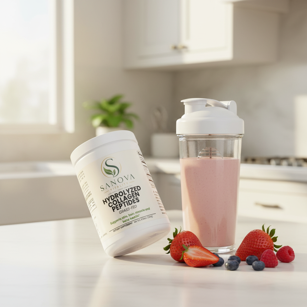 Sanova Vitality Hydrolyzed Collagen Peptides lifestyle product photo