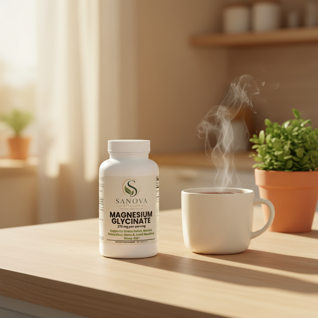 Sanova Vitality Magnesium Glycinate lifestyle product photo