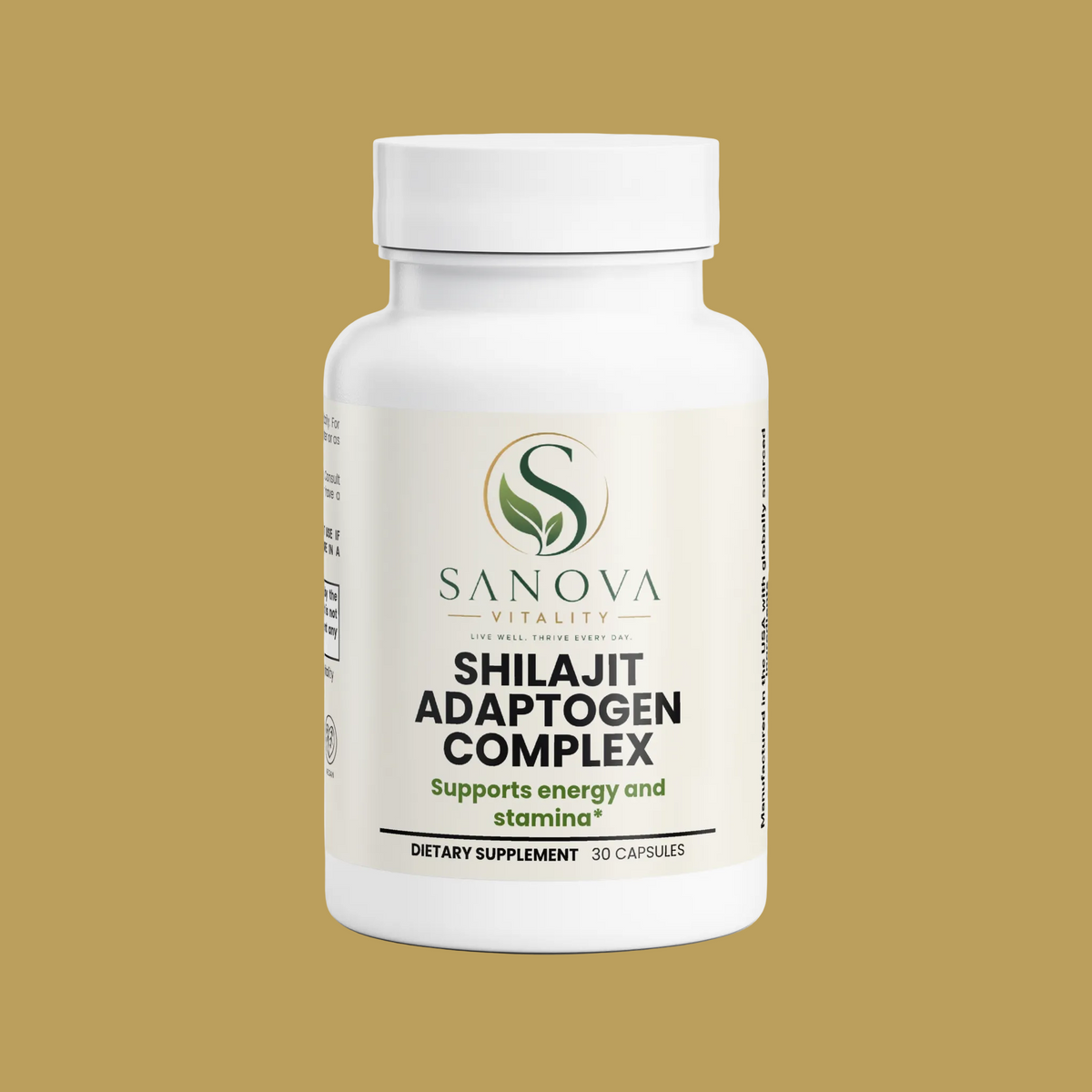 Sanova Vitality Shilajit Ashwagandha Complex lifestyle product image