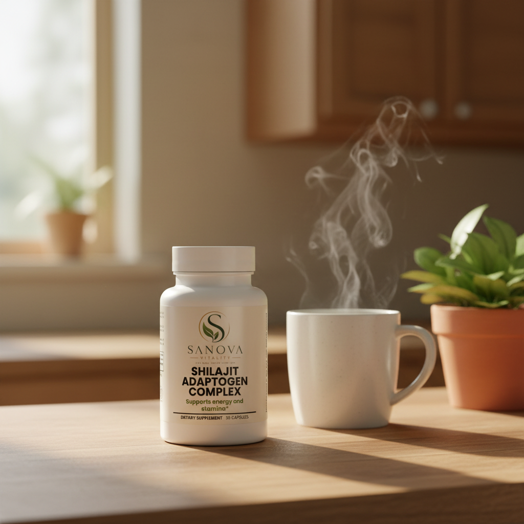 Sanova Vitality Shilajit Ashwagandha Complex lifestyle image